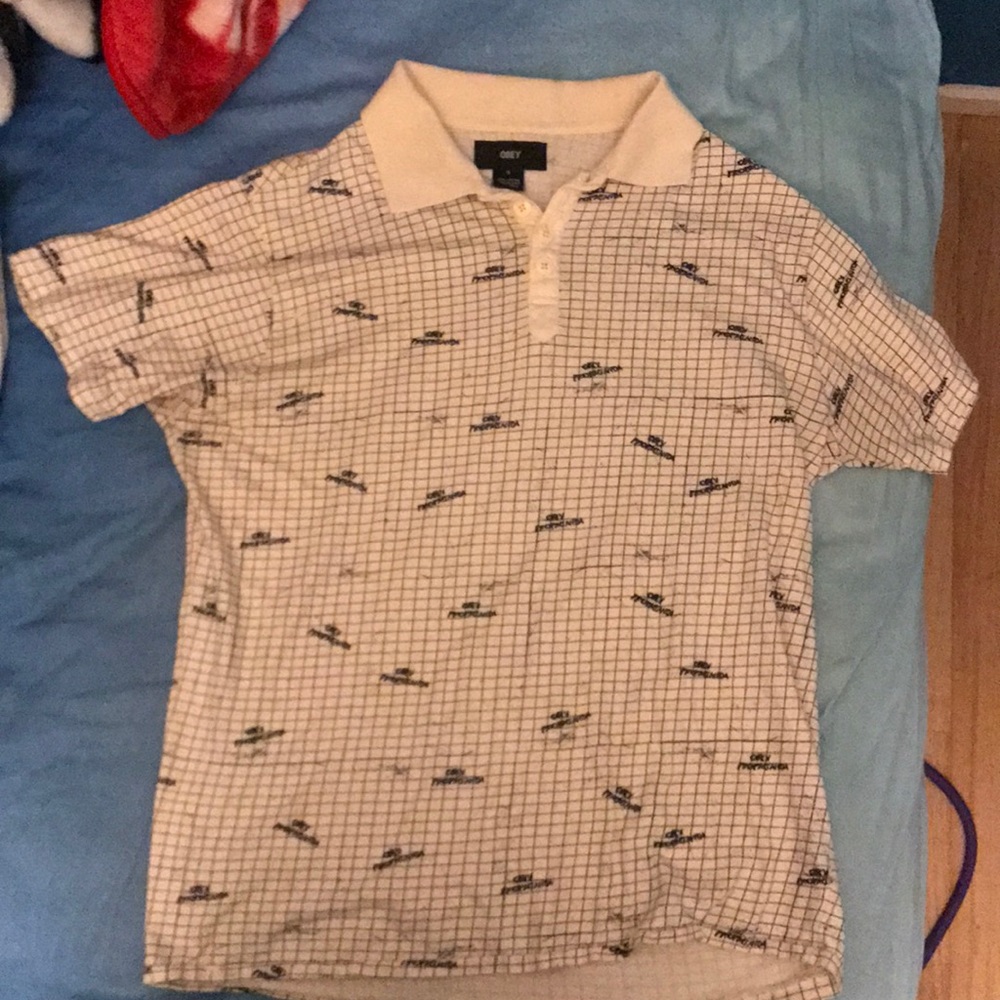 Obey collard shirt